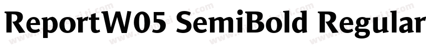 ReportW05 SemiBold Regular字体转换
